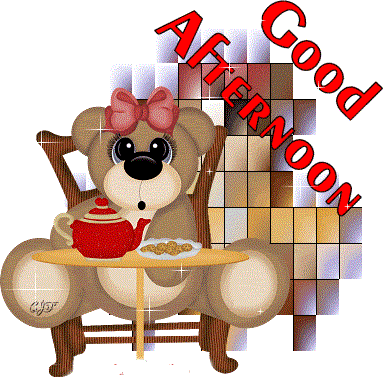 Good Afternoon! Toy bear to You! Good Afternoon... Dear... Love... Love in the Air.... Bear... bow... Free Download 2024 greeting card
