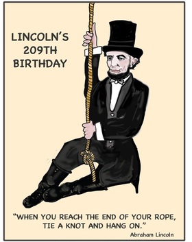 Abraham Lincoln's birthday. Ecard for Mother. Picture with inscriptions. Lincoln's 209th Birtday! Free Download 2025 greeting card