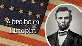 Abraham Lincoln. Postcard for you. American Flag. American President. Free Download 2024 greeting card