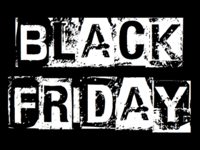 Black Friday, Grandmother! New ecard for free. Black and white letters on a black and white background... Free Download 2022 greeting card