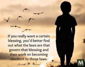 God's blessing card. New ecard. Blessing. God. If you really want a certain blessing, you'd better find out what the laws are that govern that blessing. Free Download 2024 greeting card