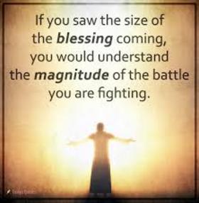 Blessing from the Lord. New ecard. If you saw the size of blessing coming, you would understand the magnitude of the battle you are fighting. Blessing postcard. Free Download 2024 greeting card