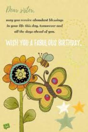 Blessing for sister. New ecard. Dear sister. Sister's birthday. Blessing for a sister. God bless tou. Blessings. Free Download 2024 greeting card