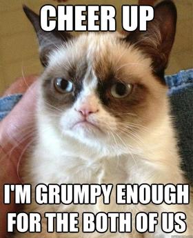 Cheer Up... Card for friend! Angry cat! Cheer Up... Cheer Up I'm Grumpy Enough For The Both Of Us... Free Download 2024 greeting card