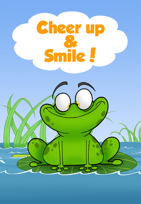 Cheer Up and Smile... Card for friend! Cheer Up... Cheer Up and Smile... Frog ... Swamp ... Good Day ;) Free Download 2024 greeting card