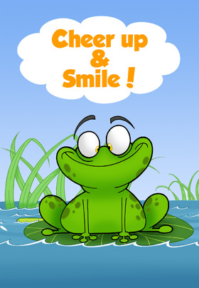 Cheer Up and Smile... Card for friend! Cheer Up... Cheer Up and Smile... Frog ... Swamp ... Good Day ;) Free Download 2025 greeting card