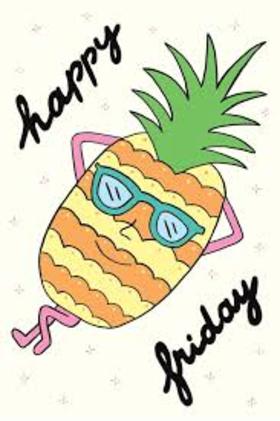 Happy friday, dude! New ecard. Download postcard. I wish you a super day and endless luck! Funny pineapple in sunglassesPineaplle... Free Download 2025 greeting card