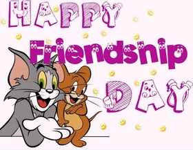 Friendship Day card for best friend! New ecard. Congratulations on the Day of friends. I wish that true friendship does not dissolve in time. Tom and Jerry. Cat . Friends .... Free Download 2024 greeting card