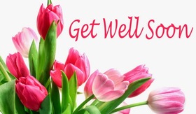 Get Well Soon wishes with tulips. Ecard. Get well pic for girls. You are in my thoughts and prayers during your time of recovery. Get Well Soon wishes with tulips. Free Download 2024 greeting card