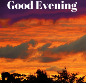 Good Evening wishes in the sky. New ecard. I want to wish a good evening to my beloved man! Free Download 2024 greeting card