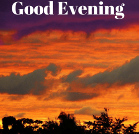 Good Evening wishes in the sky. New ecard. I want to wish a good evening to my beloved man! Free Download 2025 greeting card