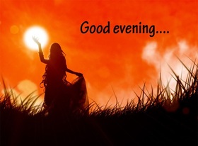 I wish you Good Evening... Ecard. Let the evening be wonderful, nice, good, happy and the best of your life! Free Download 2024 greeting card