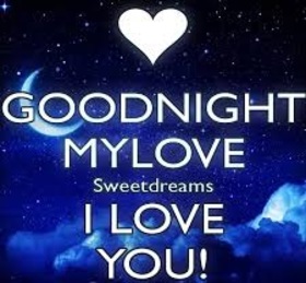 Sweet dreams, my love! I love you. Night sky with stars and heart. Let it be a soft bed, So that you want to sleep, The pillow beckons and calls, And the blanket awaits you! I love you, sweetie. Free Download 2024 greeting card