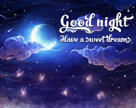 Good Night. Ecard for your little sister. Good Night... wishes... Have a sweet Dreams... Moon... Cartoon ecard. Free Download 2025 greeting card