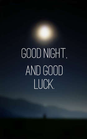 Good Night and Good Luck! Black night. White moon Good Night and Good Luck... wishes... sweet Dream... Free Download 2024 greeting card