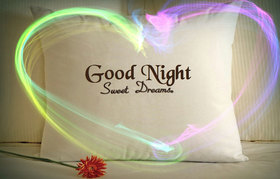 Good Night. Colorful heart to You! Good Night... sweet Dream... Beautiful good night... Okay, flower, pillow, and blanket. Free Download 2025 greeting card