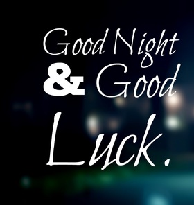 Good Night and Good Luck! Black night. White text. Good Night and Good Luck... wishes... sweet Dream... Free Download 2024 greeting card