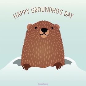 Groundhog day... Ecard for You! Winter is leaving... Spring is coming... Groundhog... Groundhog Day... Free Download 2024 greeting card