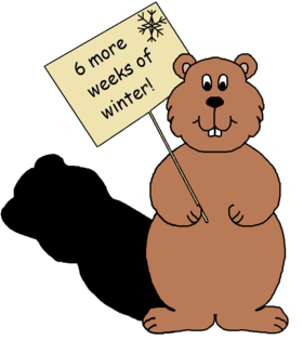 Groundhog day. Card for You! 6 more weeks of winter!!! Free Download 2025 greeting card