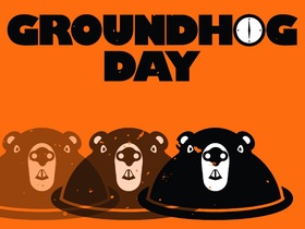 Groundhog day. Card for father... Merry Groundhog Day!!! Surprised marmot... Interesting story... Free Download 2024 greeting card