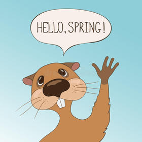 Groundhog day. Card for grandparents... Groundhog day... Hello, spring!!! Free Download 2024 greeting card