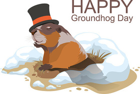 Groundhog day. Card for her... The old wise marmot announced that tomorrow is spring!!! Free Download 2025 greeting card