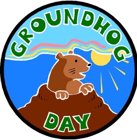 Groundhog day. Card for him... Mink... The sun... The marmot... Free Download 2025 greeting card