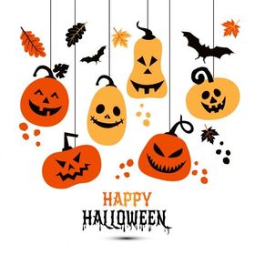 Halloween party. Ecard. Halloween. Funny pumpkins. Free Download 2022 greeting card