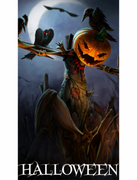 Scarecrow. New ecard. Halloween. Horror Have a chilling and spook-tacular time with friends / kids / all your dear ones as you send in horrorific. Free Download 2025 greeting card