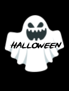 Halloween with this ghost. Halloween card. White ghost waiting fot you. Free Download 2024 greeting card