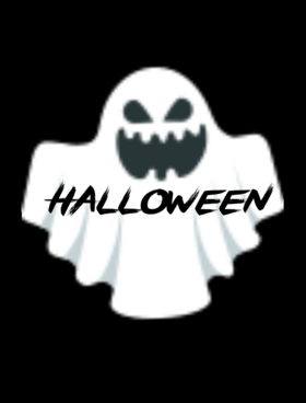 Halloween with this ghost. Halloween card. White ghost waiting fot you. Free Download 2025 greeting card