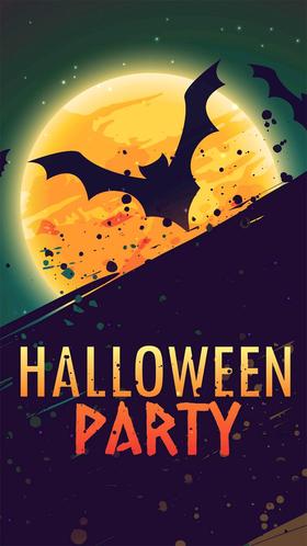 Halloween bat. Ecard. Are you coming to Halloween party? Free Download 2024 greeting card