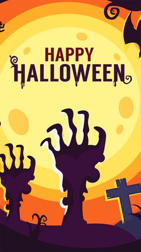 Halloween and zombies. New ecard for free. Halloween. Let's wear masks on Halloween. Keep calm, trick or treat and carry on. Free Download 2025 greeting card