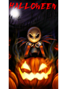Skeleton and scary pumpkin. Ecard. Halloween tonight! Just be the best party maker! Free Download 2024 greeting card