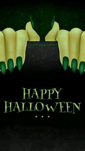 Scary Halloween. New ecard for free. Halloween. Long night. Adorable fingers. Free Download 2024 greeting card