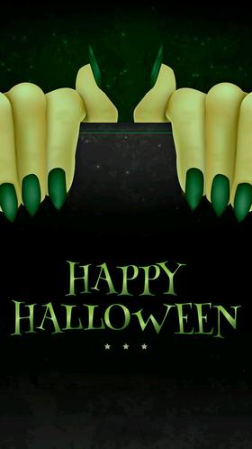 Scary Halloween. New ecard for free. Halloween. Long night. Adorable fingers. Free Download 2025 greeting card