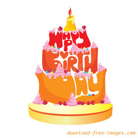 Happy Birthday! Beautiful Birthday Cake! A Bright And Happy Birthday! Card! Beautiful Birthday! Free Download 2025 greeting card