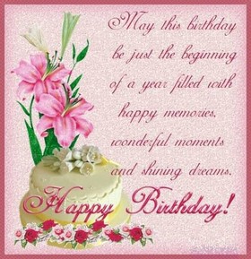 Happy Birthday Greeting Card for woman & girl! Pink eCard! Pretty Birthday Cake! Flowers! Happy Birthday to you! Flowers for woman! Flowers for girl! Best Happy Birthday Wishes! Free Download 2025 greeting card