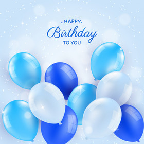 Happy Birthday to You! Blue ecard! Happy Birthday With Balloons! Happy Birthday Balloons! Blue Balloons! Nice ecard! Free Download 2022 greeting card