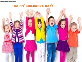 Happy Children are our happy future. New ecard! Happy Children are our happy future. Bright clothes. Free Download 2024 greeting card