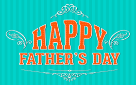 Nice e-card for your dad. New ecard for free. Happy Father's Day in orange. Free Download 2024 greeting card
