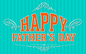 Nice e-card for your dad. New ecard for free. Happy Father's Day in orange. Free Download 2025 greeting card