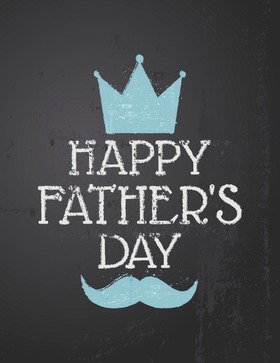 To the King Of Your Family. New ecard for free. Crown and Moustache. Happy father's day. Free Download 2024 greeting card