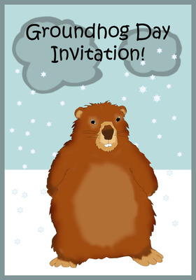 Happy Groundhog day!!! Ecard for Mom... Groundhog Day Invitation!! Free Download 2024 greeting card