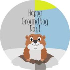 Happy Groundhog day!!! Ecard for mother... A day... A night... A day... A merry day... Spring is surfing... Free Download 2025 greeting card