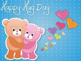 Happy Hug Day, my Love... Ecards for you... Love... Bears... Happy Bears... Have a nice day! Happy Hug Day! Free Download 2025 greeting card