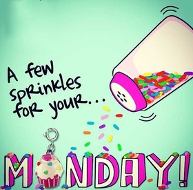 Wishes for Monday! New ecard. A few sprinkles for your Monday. Happy Monday. Funny card for friends. Colorful Monday card. Monday wishes. Free Download 2024 greeting card