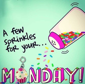 Wishes for Monday! New ecard. A few sprinkles for your Monday. Happy Monday. Funny card for friends. Colorful Monday card. Monday wishes. Free Download 2025 greeting card