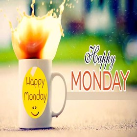 Monday cup of coffeee. New ecard. Happy Monday. Cup of tea. Smile. Cup of coffee. Monday postcards for friends and colleagues. Free Download 2025 greeting card