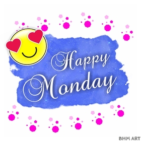 Happy Monday and a smile. Cute ecard. Monday. smile. Happy Monday. Smile in love. Postcard for Monday. Have a good Monday. Monday pic for a soulmate. girlfriend, boyfriend. Free Download 2023 greeting card
